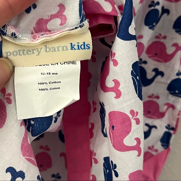 Pottery Barn Kids Blue/Pink Whale Swim Cover Up Size 12-18 - Picture 2 of 5